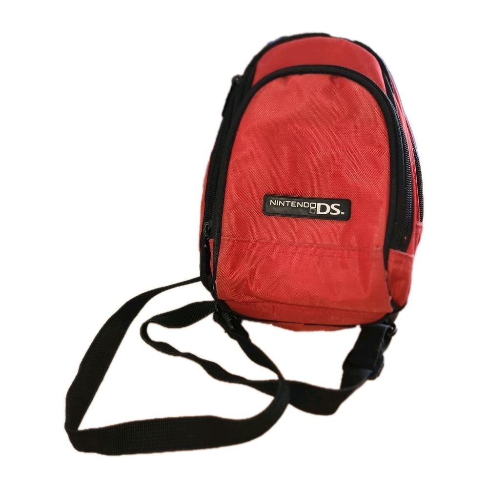 Nintendo 3DS DSi Lite Backpack Carrying Case Red - Used & Cleaned‎